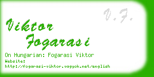 viktor fogarasi business card